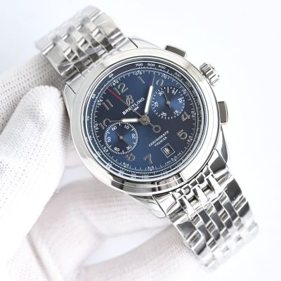 GF Factory Breitling Replicawatch Info Stainless Steel 42MM Mechanical Automatic Movement Blue Green Watch